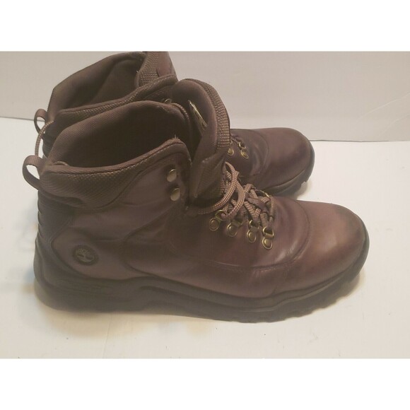 Men\'s Timberland Brown Leather High Top Lace Up Boots Size: 10 M